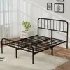 Marco de Cama de Hierro Forjado para Uso Doméstico, Marco de Cama Metálico Estilo Europeo para Adultos y Niños, Marco de Cama Doble Sencillo para Viviendas de Alquiler 1.8m