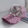 Gorra de béisbol con lentejuelas de moda para mujer, de verano, transpirable, con protección solar, personalizada y a la moda.