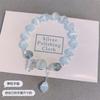 Pulsera de Aguamarina Mariposa Ojo de Gato Natural para Mujer Pulsera de Cristal Ojo de Gato de Alto Sentido Accesorios Yiwu al Por Mayor