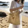 Bolsa Tote de Gran Capacidad para Mujer 2026 Nueva Versátil para el Trabajo Hombro Tejida Bolsa de Axila Estilo Vacaciones Playa Marina