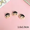 Popular vaina de frijol tallada en madera con caras lindas y novedosas, accesorios personalizados para DIY, pulseras tejidas a mano, collares, colgantes y llaveros