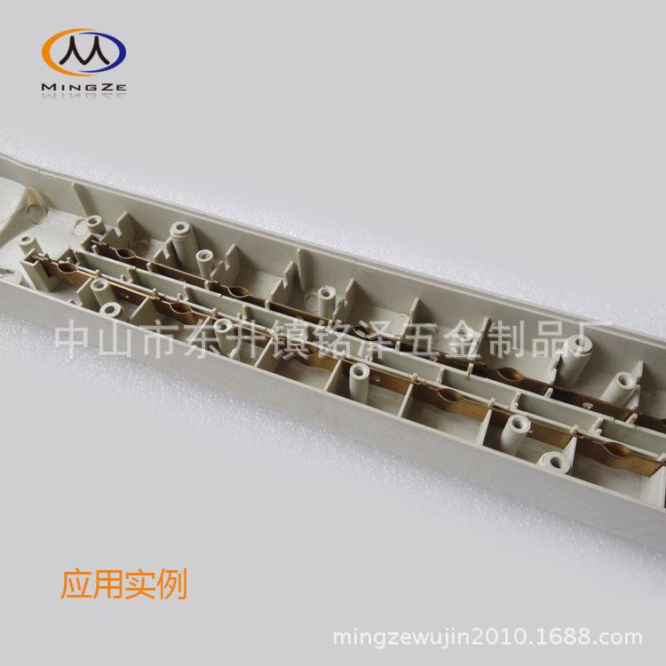 欧式排插火零线铜件3