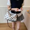Bolso cruzado de mano de tela de nylon para lonchera bolsa para mujer 2026 nuevo de moda coreano nicho bolso de axila de un solo hombro lunares