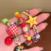 Pulsera de Cuentas de Estrella de Manzana Infantil y Linda para Mujer Verano Dopamina Pulsera Personalizada Fiesta de Estudiantes Pulsera de Alto Valor