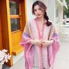Xale de mohair estilo étnico outono e inverno Lenço para viagem feminina Qinghai Xizang lenço para foto capa externa com temperamento