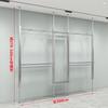 Tienda de Ropa Acero Inoxidable Pared Colgador Colgante de Doble Capa Columna Montada en la Pared Estante de Exhibición de Ropa para Hombre Estante de Exhibición para Tienda de Ropa de Mujer