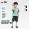 Conjunto Esportivo de Verão Lomi Rabbit Fino para Crianças 2026 Novo Conjunto Esportivo de Verão com Manga Curta e Shorts de Secagem Rápida para Meninos e Meninas