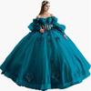 Vestido de Noche Transfronterizo de un Hombro con Falda Abullonada Floral y Mangas Abullonadas, Nuevo Estilo 2026 para Fiesta de Cumpleaños