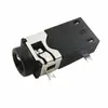 2.5 Socket Redondo para Auriculares PJ-234 de Cuatro Pines para Montaje en Superficie Socket de Audio y Video JACK Enchufe Lateral de 90 Grados