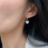 Pendientes de Resina con Ondas de Agua Amor Metal Diseño Nicho Femenino Elegante Lujo Ligero Moda Personalizados Combinan con Todo Pendientes Pendientes