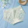 Puro Deseo Estilo Francés Ropa Interior Femenina Sin Costuras de Encaje Floral Sexy Calada de Malla Fina Anti-Rizo Bragas Triángulo para Niñas