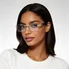Gafas de sol retro sin montura unisex con brazos de madera incrustados de diamantes, nuevas gafas de estilo transfronterizo al por mayor