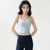 Camiseta larga de yoga tipo piel, amigable con la piel, con tirantes anchos, a prueba de impactos, forro de malla de soporte, transpirable y que absorbe la humedad, sujetador deportivo