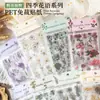 Pegatinas Vintage de Plantas y Flores de Moda Materiales Decorativos Impermeables de PVC para Diarios de Estudiantes Pegatinas Florales DIY