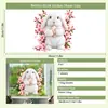 Pascua Huevos Coloridos Conejo Atmósfera Embellecimiento Estático Puerta de Vidrio Pegatinas para Ventana Flores Decoraciones para Centros Comerciales Flores