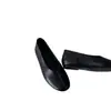 Aumento de altura interna de 5cm ~ Novo modelo de mola, sapatos rasos de couro macio simples e de bico redondo para mulheres, modernos e elegantes para o trabalho