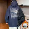 Moletom com Capuz Novo Estilo Primavera e Outono Transfronteiriço para Meninos e Meninas, Marca Tendência Estilo Coreano Jaqueta Solta com Capuz para Casal, Tops de Estudante