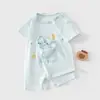 Mameluco de Bebé de Modal, Mameluco de Verano de Manga Corta, Mameluco sin Capucha, Ropa para Casa Pullover de Bebé Recién Nacido