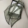 Novo Estilo Primavera e Verão Lenço de Seda Chiffon para Mulheres, Lenço Diagonal Fino Grande com Bolinhas, Lenço Decorativo Versátil para Proteção Solar, Pequeno Xale