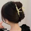 Elegante clip de tiburón, horquilla para el pelo con sentido femenino, tocado de Corea del Sur, elegante horquilla de metal con flores para la parte posterior de la cabeza
