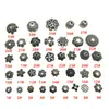 En stock al por mayor, retención de color duradera, tapas de flor gris hierro, tapas de cuentas, estilo vintage, accesorios para pulseras y joyería DIY