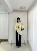 Novos Jeans de Veludo Composto Retro High-Street Yuyi para Mulheres Outono/Inverno 2025, Calça Longa Casual Versátil Emagrecedora Cx0211