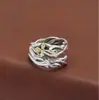 Anillo de Cruz Geométrica de Plata de Ley S925 para Mujer Diseño de Nicho Sentido del Diseño Anillo Abierto Estilo Frío Dedo Anular