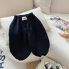 Calças Casuais Infantis Primavera e Outono Calças Esportivas Estilo Coreano Meninos Fleece Espessas Soltas Calças de Moletom Criança Bebê Calças Compridas Tendência