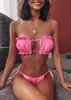 Traje de baño de dos piezas de Comercio Exterior para Mujer, Bikini Sexy de Tirantes, Tres Puntos, Bikini Transfronterizo Europeo y Americano para Vacaciones en la Playa