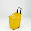 Carrito de la compra de supermercado con ruedas, caja de compra, cesta de mano para tienda de conveniencia, almacenamiento de snacks para centro comercial, cesta de la compra de gran capacidad