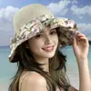 Nuevo Sombrero de Sol de Ala Ancha para Viajes al Aire Libre de Primavera Verano Protección Solar Sombrilla Casual Versátil para Mujer Sombrero de Pescador Transpirable