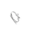 Anillos de Pareja de Plata de Ley 925 con Lazo para Hombres y Mujeres, Anillos de Nudo Doble Estilo Lujo Nicho, Anillos a Juego Estilo Ins para el Día de San Valentín