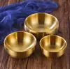 Plato de Salsa de Doble Capa Coreano Acero Inoxidable Dorado Tazón para Barbacoa Comercial Hogareño Tazón para Fideos Fríos Simple Fabricante Mayorista