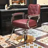 Silla Retro Pomada para Hombre Salón de Barbería Peluquería Silla Reclinable Afeitado Facial Permanente Coloración Asiento de Peluquería