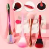 Pincel para Polvo de Uñas, Pincel de Maquillaje, Herramienta de Belleza, Pincel para Rubor, Polvo Stippling, Pincel Suave para Uñas, Pincel de Cintura Pequeña