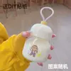 Mini copo de vidro para mulheres, copo de café portátil, copo de milk tea, copo de leite graduado estilo ins, copo rechonchudo para leite de soja, à prova de estilhaços