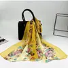 Bufanda de Seda Casual Estilo Coreano 50*160 Bufanda Larga Bufanda de Georgette Similar a la Seda Bufanda Delgada de Seda de Alta Gama para Mujer DIY