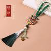 Método antiguo león azul quemado colgante de carro de danza del león Colgante de decoración de cloisonné para espejo retrovisor de coche Tallado interior de coche