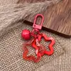 Chaveiro Personalizado de Estrela de Cinco Pontas em Acrílico Chaveiro de Sino Fofo para Mochila Acessórios Pingente Venda por Atacado