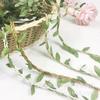 Serie Bosque Verde empaque de flores para bodas hecho a mano diy decorativo cuerda de cáñamo de hoja verde cuerda de cera hojas cuerda de ratán