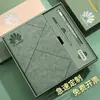 Cuaderno A5 con logo personalizable, set de caja de regalo, papel engrosado, con cierre, adecuado para uso empresarial y de oficina, con una refinada cubierta de cuero