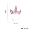 Diademas Nuevas de Cabeza de Unicornio Transfronterizas en Stock, Accesorios para el Cabello para Fiestas Navideñas Infantiles, Accesorios para el Cabello Lindos de Dibujos Animados de Nicho
