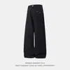 Han Lu Segmentación Estructural Casual Americano Jeans de Mezclilla Hombres Estilo Otoño Estilo Étnico Bordado Rectos Sueltos Pantalones Largos