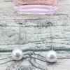 Aretes Coreanos de Aguja de Plata S925 para Mujer Aretes Largos de Borla de Joyería de Perlas con Lazo de Zirconia Cúbica Completa Shambhala