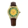 Atacado Masculino Novo Estilo Cinto de Jade Cravejado com Diamantes Relógio Mecânico Impermeável Feminino Luminoso Couro Jade Relógio Decorativo para Homens