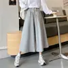 Calça Casual de Cintura Alta Feminina Verão Outono Fina 2022 Solta Preta de Perna Larga Calça Cropped Pequena