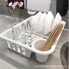 Suporte de secagem louça de cozinha escorredor de água rack de armazenamento rack escorredor de pratos e hashis Furenjia prato pratos de hashis rack de armazenamento copo