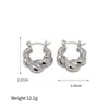 Pendientes europeos y americanos transfronterizos moda pendientes cortos con forma de cuerno en C acero inoxidable chapado en oro de 18 quilates pendientes que no se decoloran para mujer venta al por mayor