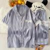 Pijama Casual Elegante para Mujer, Popular de Verano con Pantalón Corto, Trajes de Satén de Seda Helada, Ropa para el Hogar, Se Puede Usar Afuera Venta al por Mayor