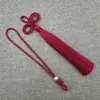 Colgante Conmemorativo de Xiangfei con Nudo de la Paz + Borla de Doble Nudo de Oreja 12cm Borla Insignia Acrílica Colgante Decoración Hecha a Mano